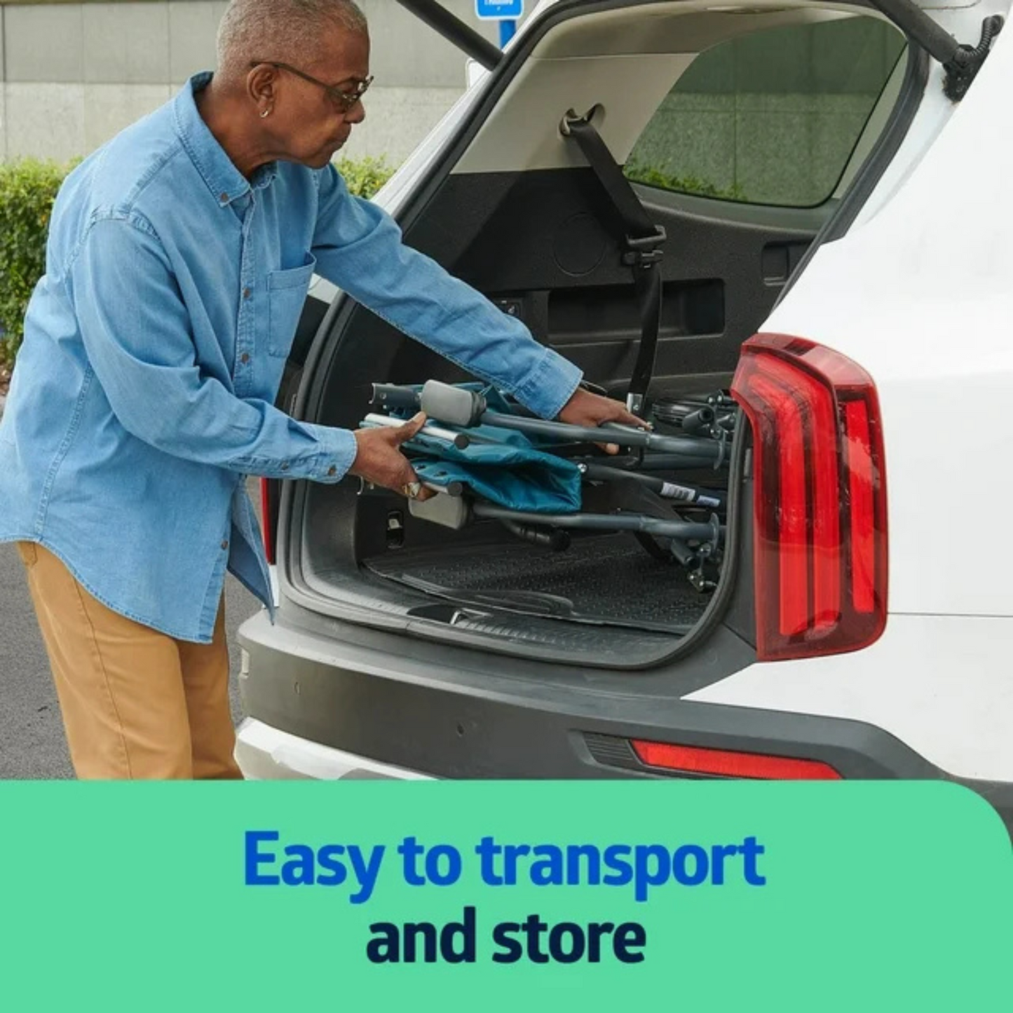 Silla de Ruedas de Transporte Plegable Medline microban 19″