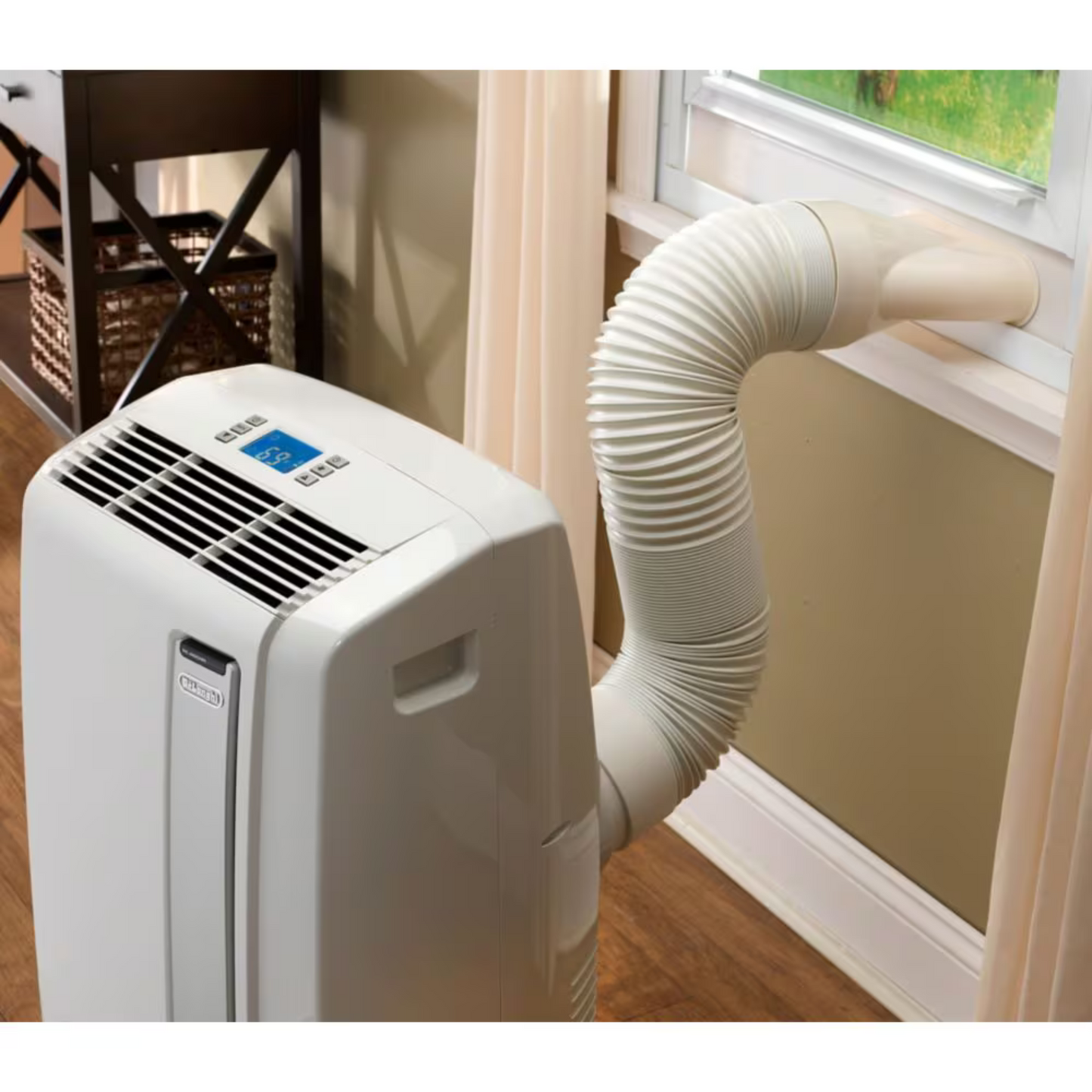 Aire Acondicionado Portátil DeLonghi Pinguino – 600 sq ft, Blanco