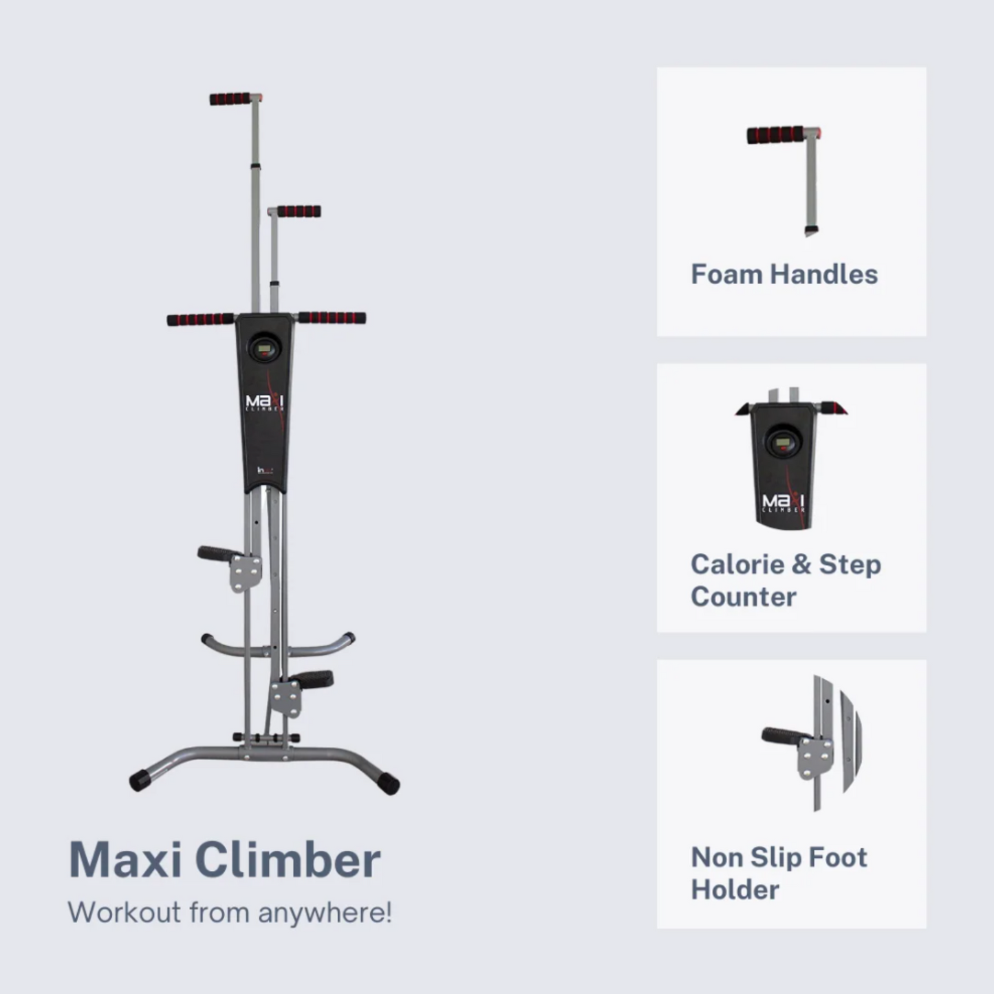 Sistema de Escalón Vertical Maxi Clicker con LCD – Entrenador de Glúteos y Piernas