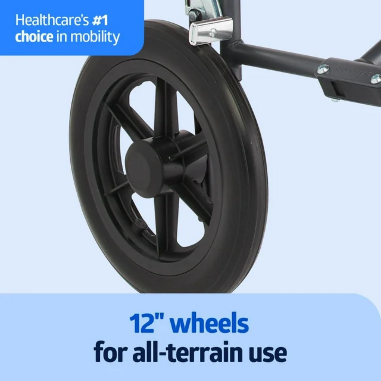 Silla de Ruedas de Transporte Plegable Medline microban 19″