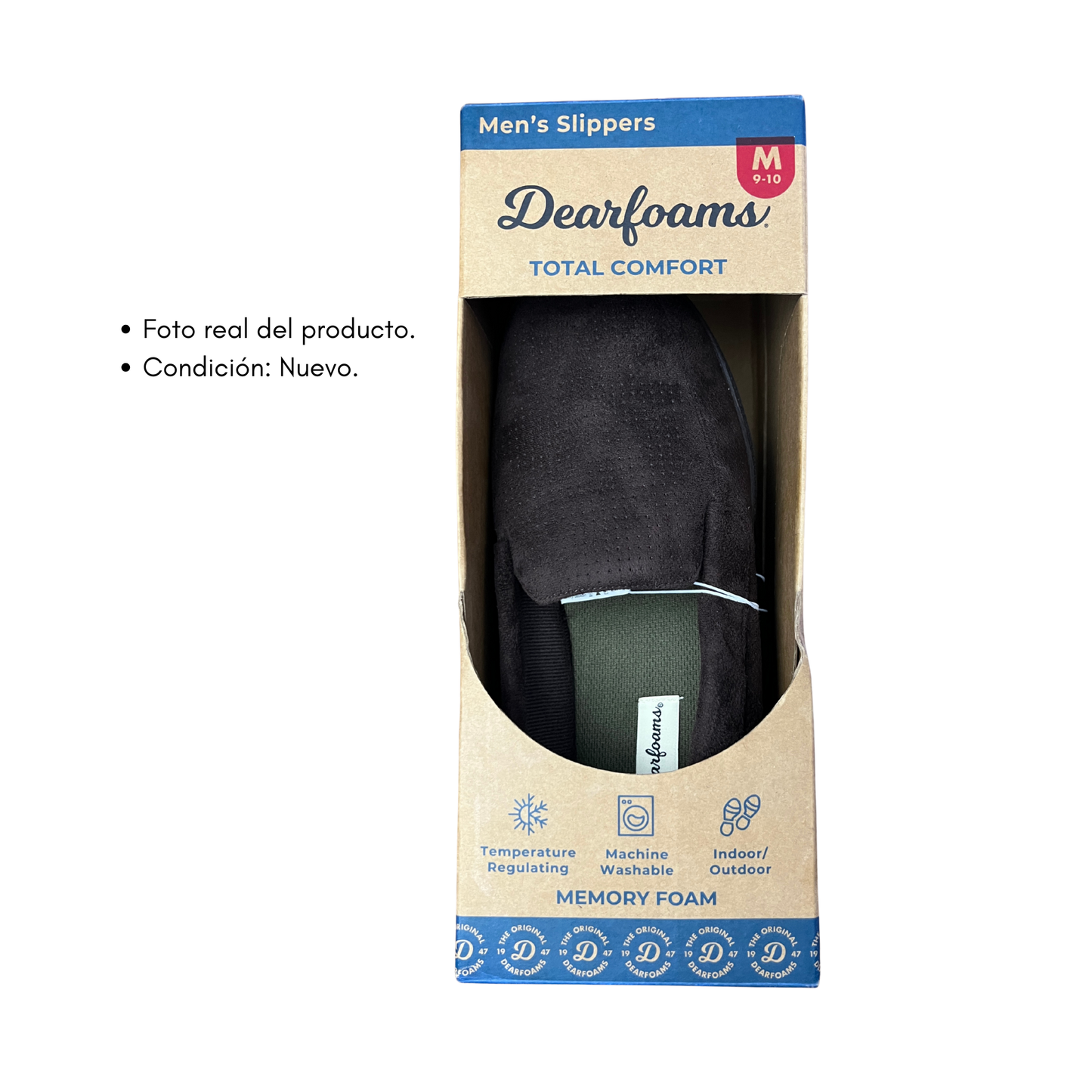 Dearfoams Mocasín de microgamuza Dawson Perf para hombre