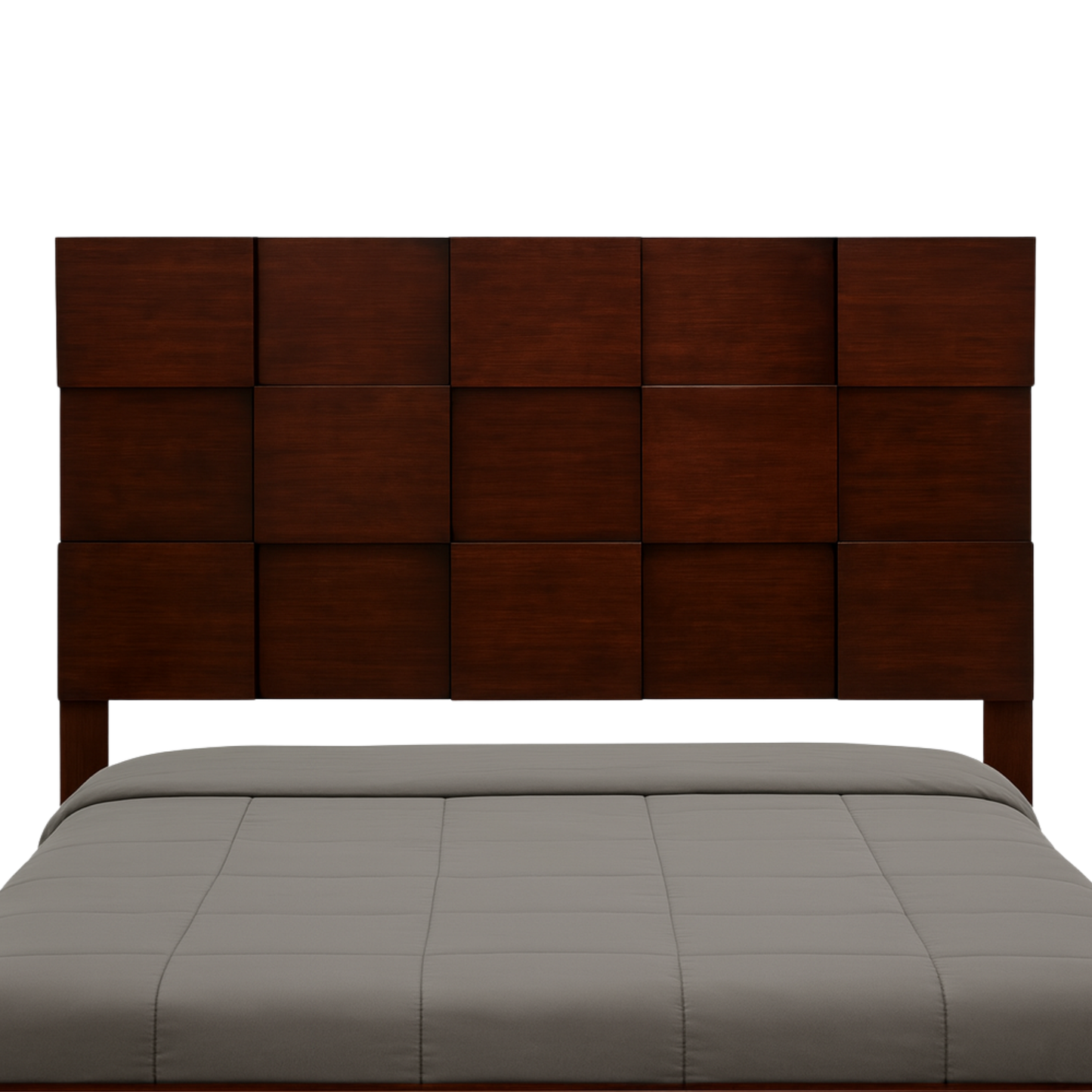 Cama Queen de Madera con Cabecera Moderna