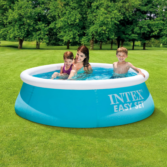 Intex Piscina Inflable Easy Set 6' x 20" Portátil para Niños – Exterior