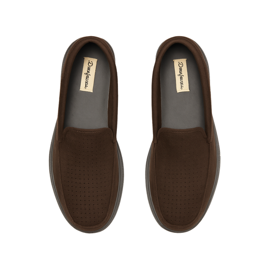 Dearfoams Mocasín de microgamuza Dawson Perf para hombre
