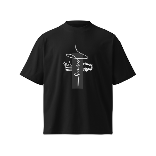 JESÚS ENTRE CORONAS – Camiseta Oversize Orgánica Unisex