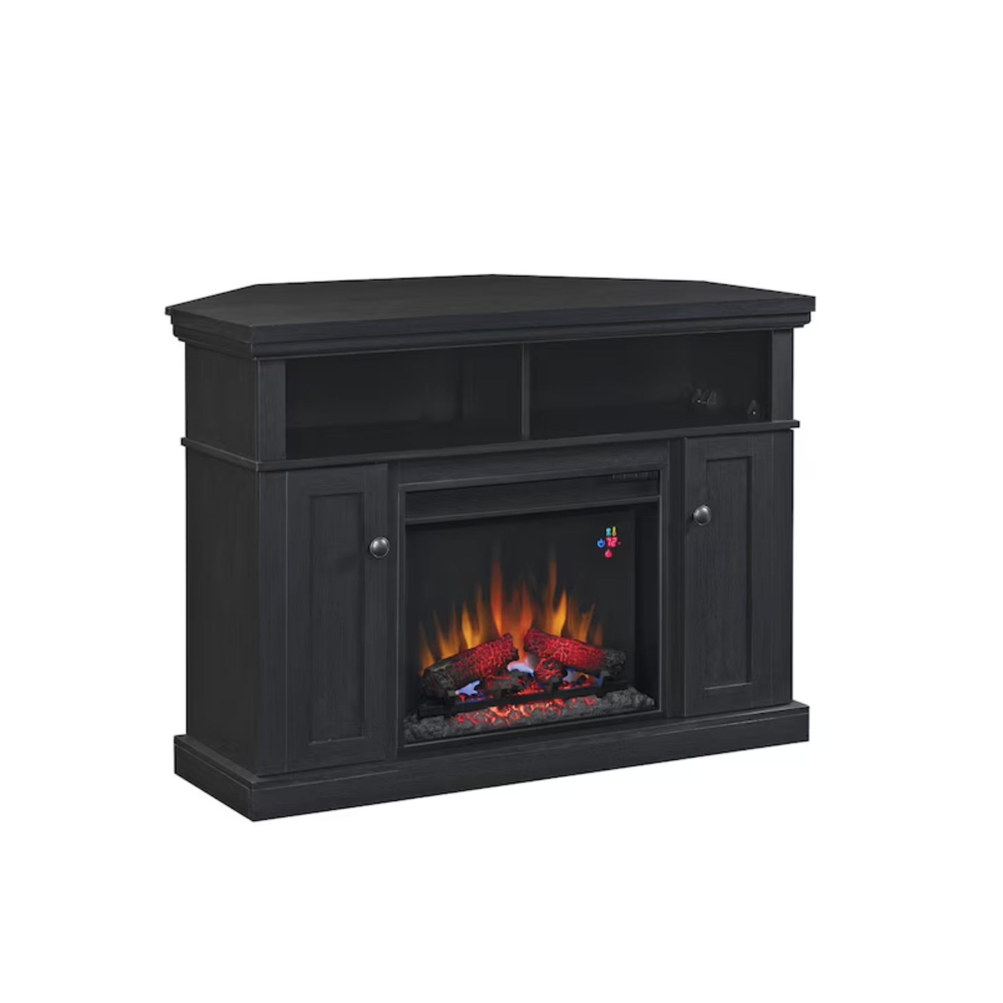 Chimenea Eléctrica 46.25" con Ventilador | Mueble TV para Pared o Esquina – Color Negro (Pickup Only)